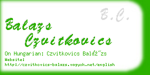 balazs czvitkovics business card